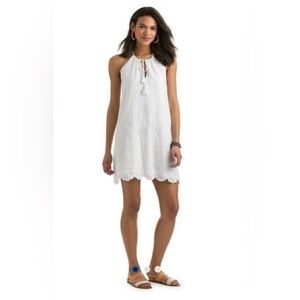 Vineyard Vines White Sleeveless Midi Dress
